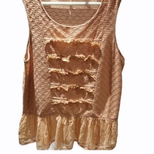 Free people petal ruffled sleeveless top